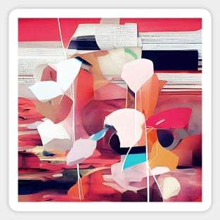 Bold Colorful Abstract Collage Sticker